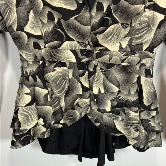 Vintage Rare Designer Black and Cream Blazer - Picture 3 of 10